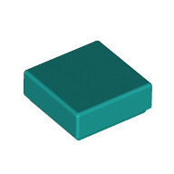 Lego destička 1x1 hladká, tmavě tyrkysová (6213782)